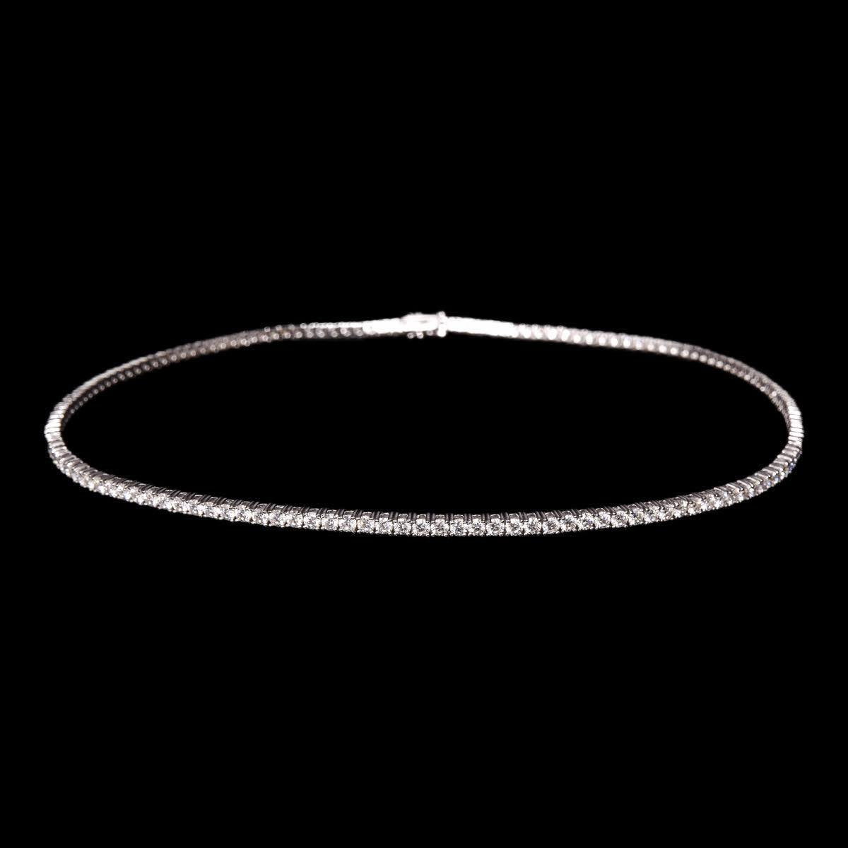 TENNIS HALSBAND MOISSANITE - 925 SILVER