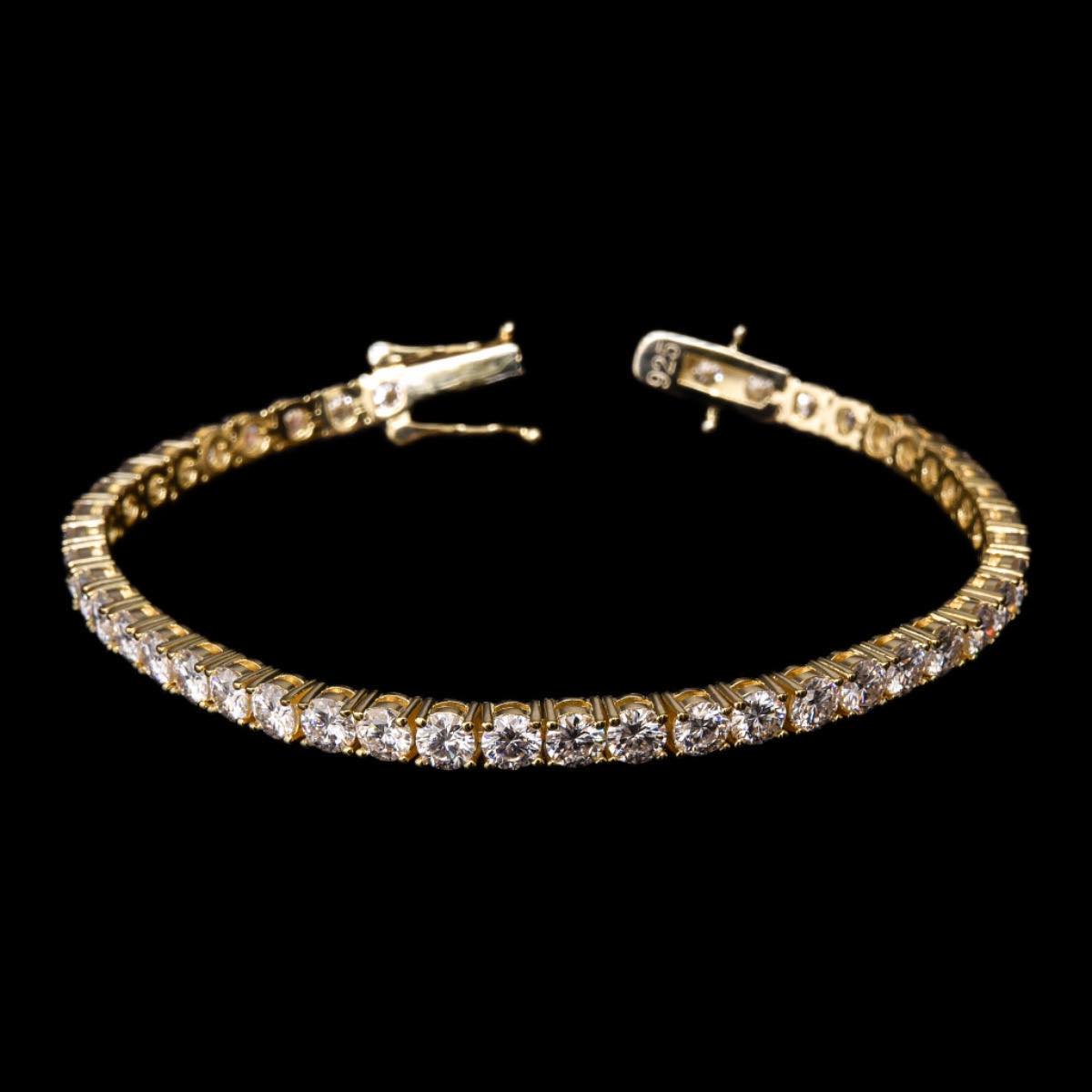 TENNIS ARMBAND MOISSANITE 3MM - 925 SILVER