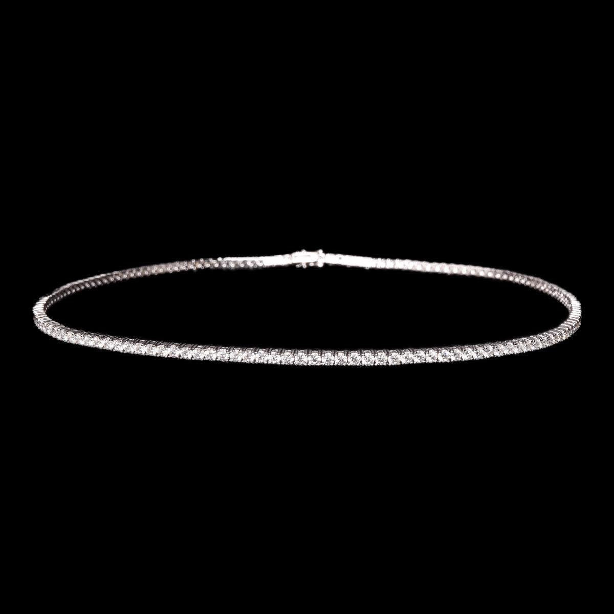 TENNIS HALSBAND MOISSANITE - 925 SILVER