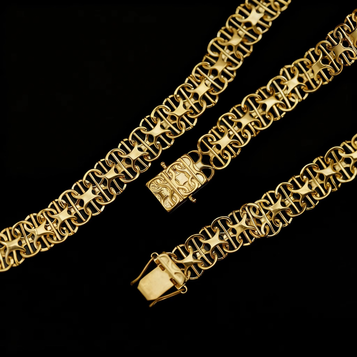 X-LÄNK HALSBAND 18K GULDPLÄTERAD
