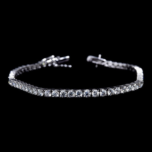 TENNIS ARMBAND MOISSANITE 3MM - 925 SILVER