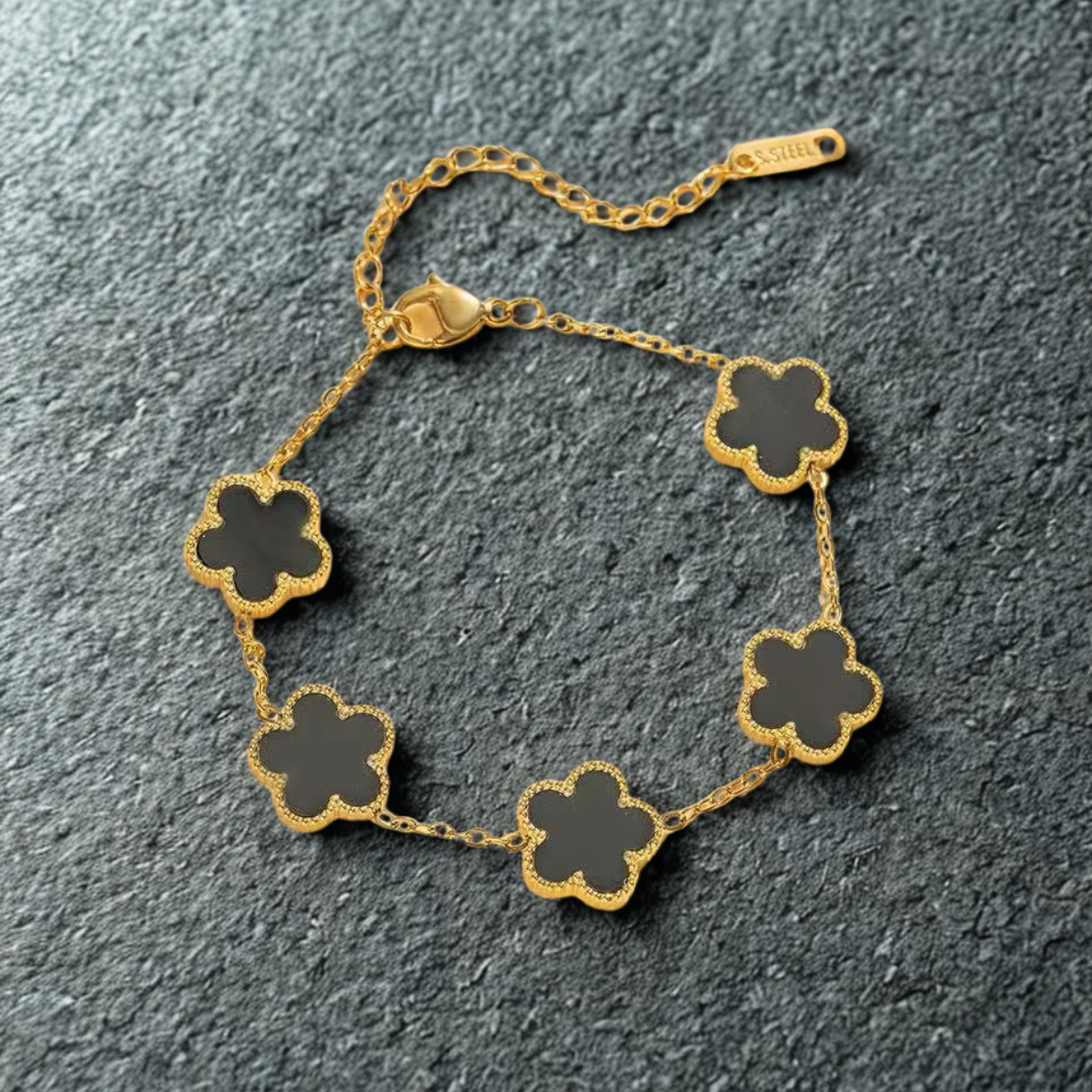 KLÖVER ARMBAND 18K GULDPLÄTERAD